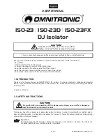 Предварительный просмотр 11 страницы Omnitronic ISO-23 User Manual