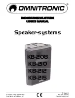 Preview for 1 page of Omnitronic KB-208 User Manual