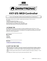 Preview for 8 page of Omnitronic KEY-25 User Manual