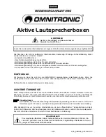 Preview for 3 page of Omnitronic KPA-212A User Manual