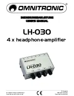 Preview for 1 page of Omnitronic LH-030 User Manual