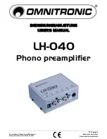 Preview for 1 page of Omnitronic LH-040 User Manual