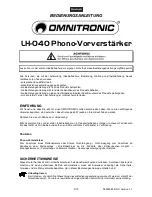 Preview for 3 page of Omnitronic LH-040 User Manual