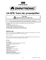 Preview for 8 page of Omnitronic LH-075 User Manual