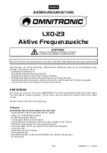 Preview for 4 page of Omnitronic LXO-23 User Manual