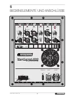 Предварительный просмотр 8 страницы Omnitronic MagiCARPET-400 User Manual