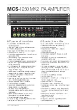 Preview for 2 page of Omnitronic MCS-1250 MK2 User Manual