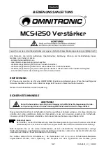 Preview for 5 page of Omnitronic MCS-1250 User Manual