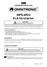 Preview for 5 page of Omnitronic MPS-1250 User Manual