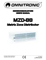 Предварительный просмотр 1 страницы Omnitronic MZD-88 User Manual