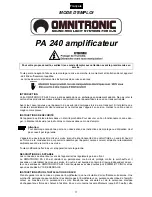 Preview for 12 page of Omnitronic PA-240 User Manual