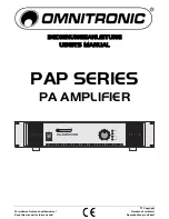 Omnitronic PAP-1000 User Manual preview