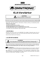 Preview for 4 page of Omnitronic PAP-1000 User Manual