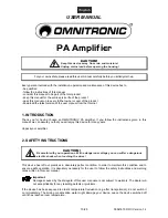 Preview for 15 page of Omnitronic PAP-1000 User Manual