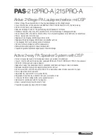 Preview for 2 page of Omnitronic PAS-212PRO-A User Manual