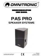 Preview for 1 page of Omnitronic PAS PRO User Manual