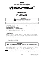 Предварительный просмотр 4 страницы Omnitronic PM-222 User Manual