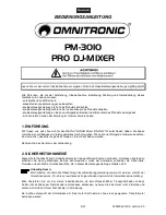 Предварительный просмотр 4 страницы Omnitronic PM-3010 User Manual