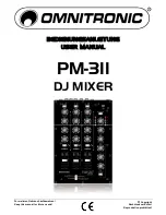 Предварительный просмотр 1 страницы Omnitronic PM-311 User Manual