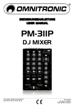 Preview for 1 page of Omnitronic PM-311P User Manual