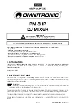 Preview for 13 page of Omnitronic PM-311P User Manual