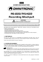 Предварительный просмотр 3 страницы Omnitronic RS-1222 User Manual