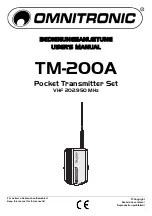 Предварительный просмотр 1 страницы Omnitronic TM-200A User Manual