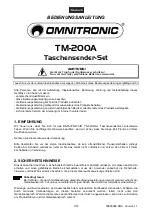 Предварительный просмотр 3 страницы Omnitronic TM-200A User Manual