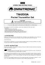 Предварительный просмотр 8 страницы Omnitronic TM-200A User Manual