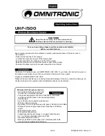 Preview for 18 page of Omnitronic UHF-1500 User Manual