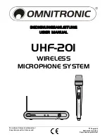 Omnitronic UHF-201 User Manual preview