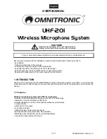 Предварительный просмотр 11 страницы Omnitronic UHF-201 User Manual