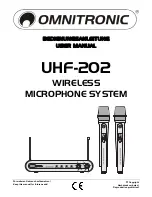 Omnitronic UHF-202 User Manual preview