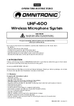 Предварительный просмотр 11 страницы Omnitronic UHF-400 User Manual