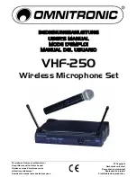 Omnitronic VHF-250 User Manual preview