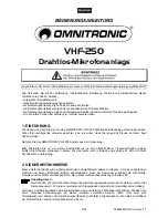 Preview for 3 page of Omnitronic VHF-250 User Manual