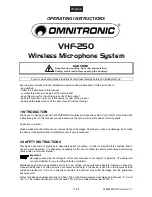 Preview for 11 page of Omnitronic VHF-250 User Manual