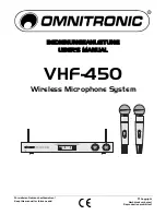 Omnitronic VHF-450 User Manual preview