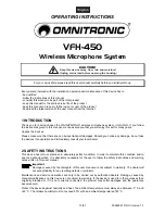 Preview for 13 page of Omnitronic VHF-450 User Manual