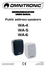 Omnitronic WA-4 User Manual preview