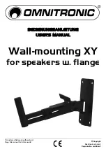 Omnitronic Wall-mounting XY for speakers w. flange User Manual предпросмотр