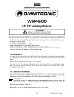 Preview for 3 page of Omnitronic WHP-600 User Manual