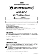 Предварительный просмотр 3 страницы Omnitronic WHP-800 User Manual