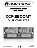 Preview for 1 page of Omnitronic XCP-2800MT User Manual