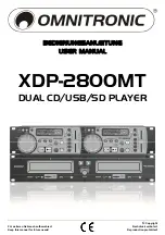 Omnitronic XDP-2800MT User Manual preview