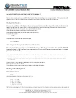 Preview for 11 page of Omntec PROTEUS OEL8000III Series Manual