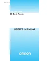 Omron 2D CODE READER User Manual preview