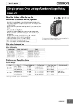 Preview for 1 page of Omron 378174 Manual