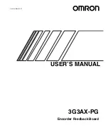 Preview for 1 page of Omron 3G3AX-PG User Manual