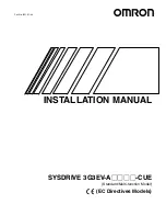 Omron 3G3EV-A2001-CUE Installation Manual предпросмотр